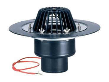 Dachablauf DN110 mit Klemmelement und Heizung (10-30W/230V)  HL62.1/1